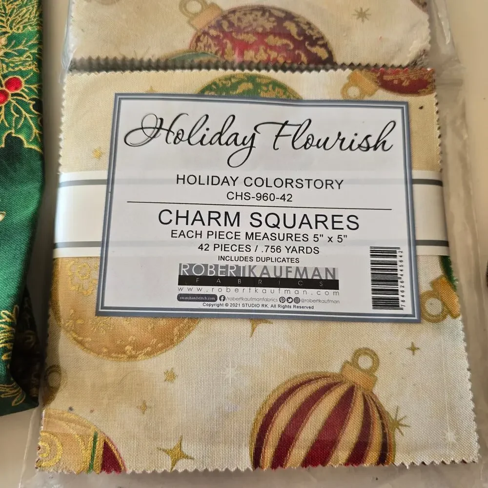 Robert Kaufman Holiday Flourish Charm Squares 5